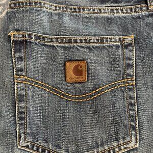 Men's Carhartt Loose Fit Straight Leg Denim Work Jeans 30x32